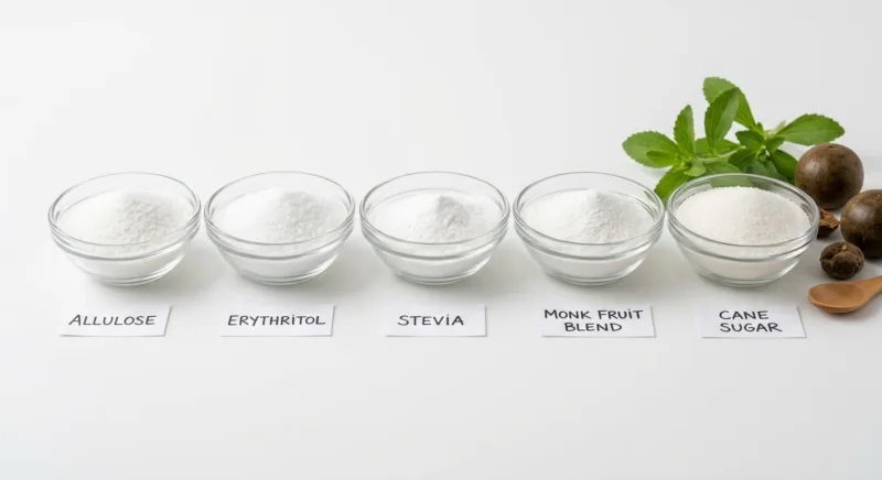 Organic Erythritol vs. Allulose, Stevia & More: Full Sweetener Comparison 4 Organic Allulose vs. Other Sweeteners Which One Fits Your Product Best